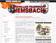 Tablet Screenshot of feuerwehr-hemsbach.de